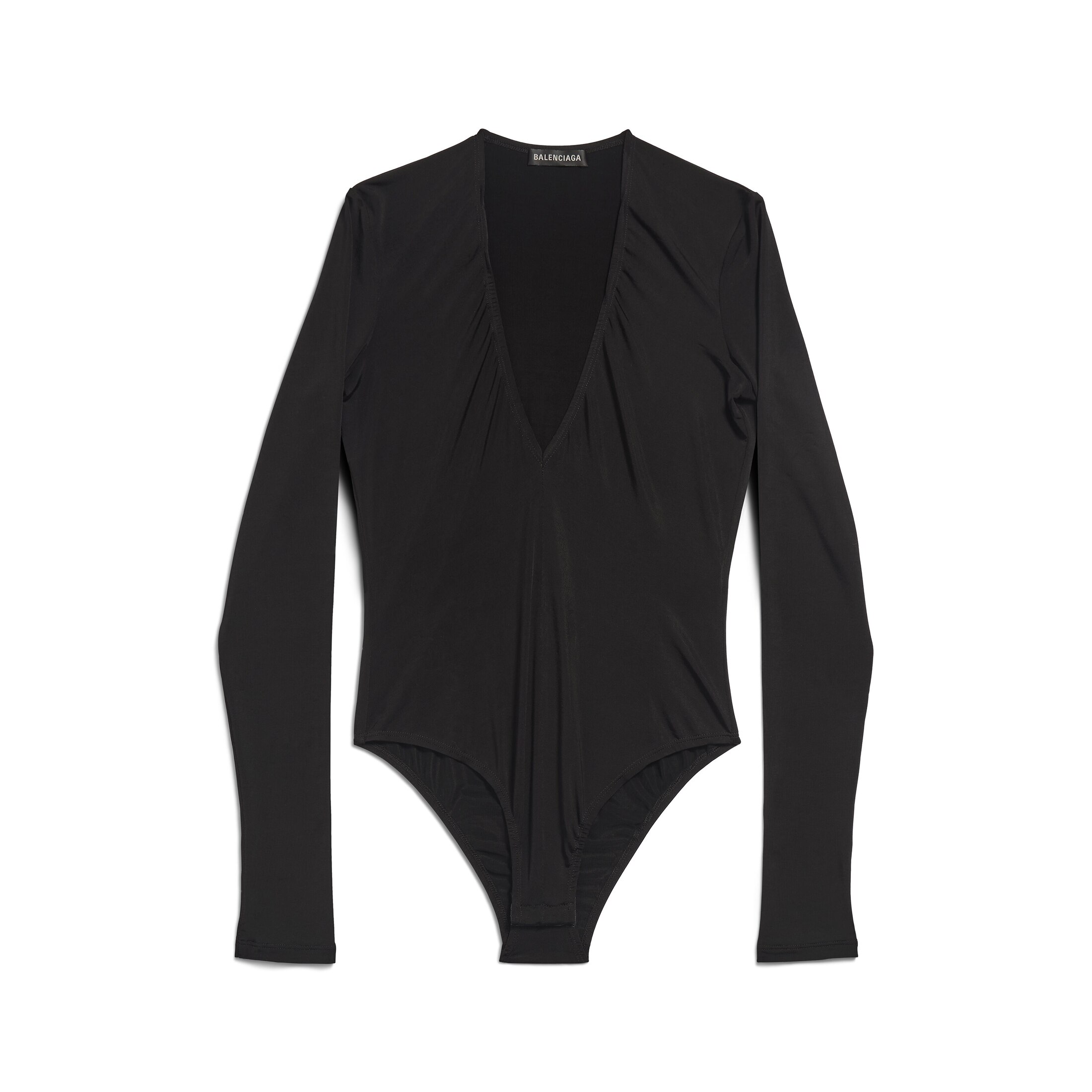 Balenciaga V-Neck Bodytop - Black - Woman - 40 - Viscose & Elastane