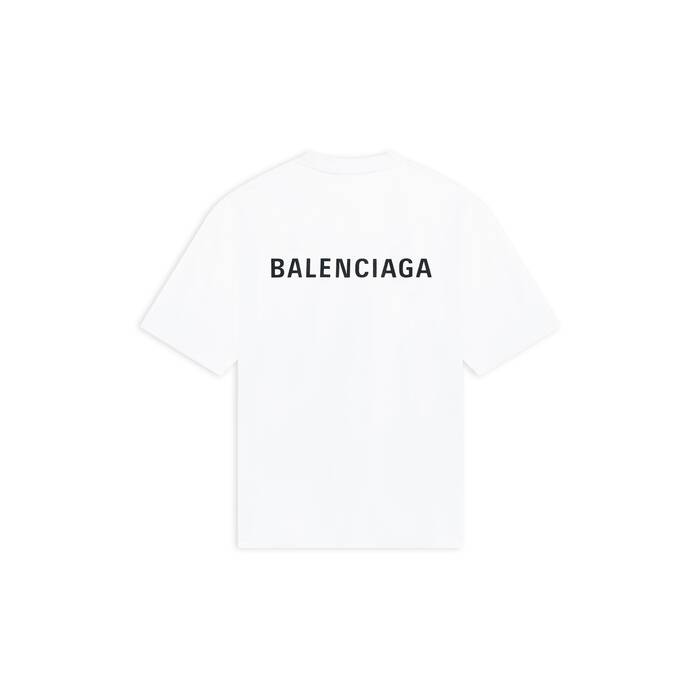 Men's Logo T-shirt Medium Fit in White | Balenciaga US