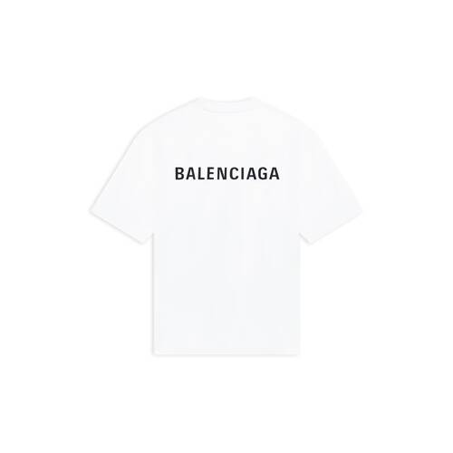 Balenciaga Small Logo Print Regular Fit Cotton Tshirt BlackWhite Mens   US