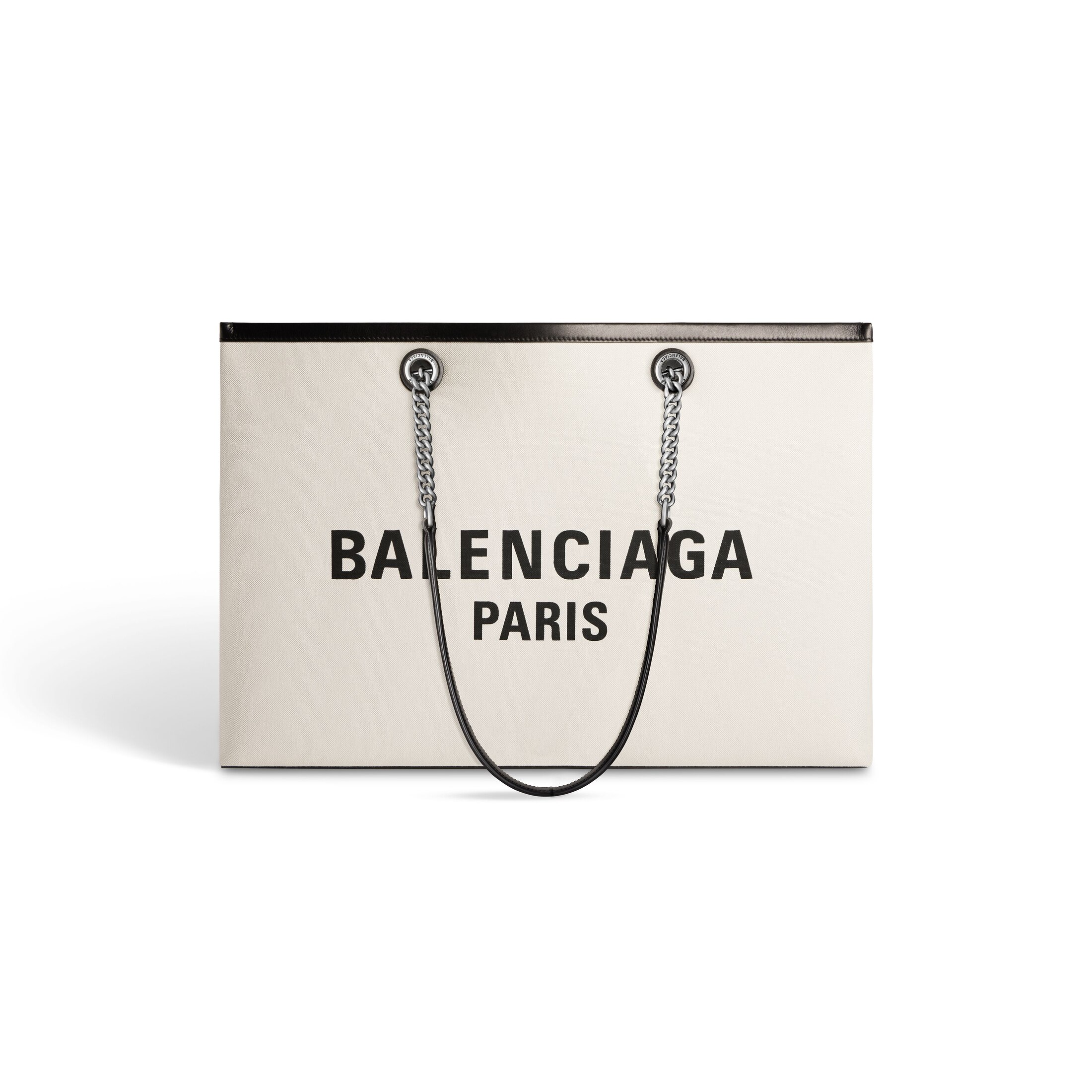 Balenciaga Duty Free Large Tote Bag - Beige - Women's - Cotton, Calfskin