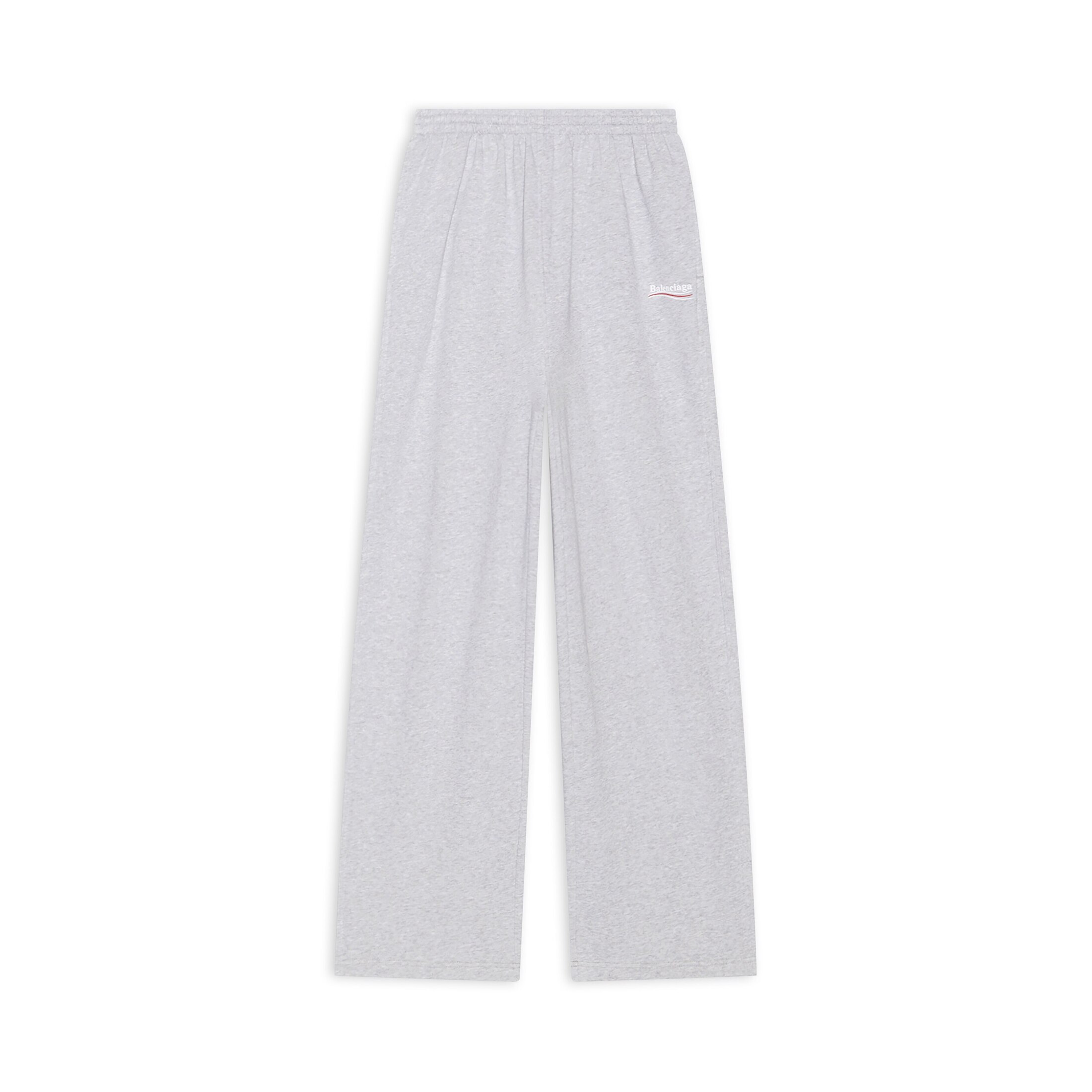 Balenciaga Pantaloni da Jogging Political Campaign - Grigio E Argento - Uomo - XL - Cotone