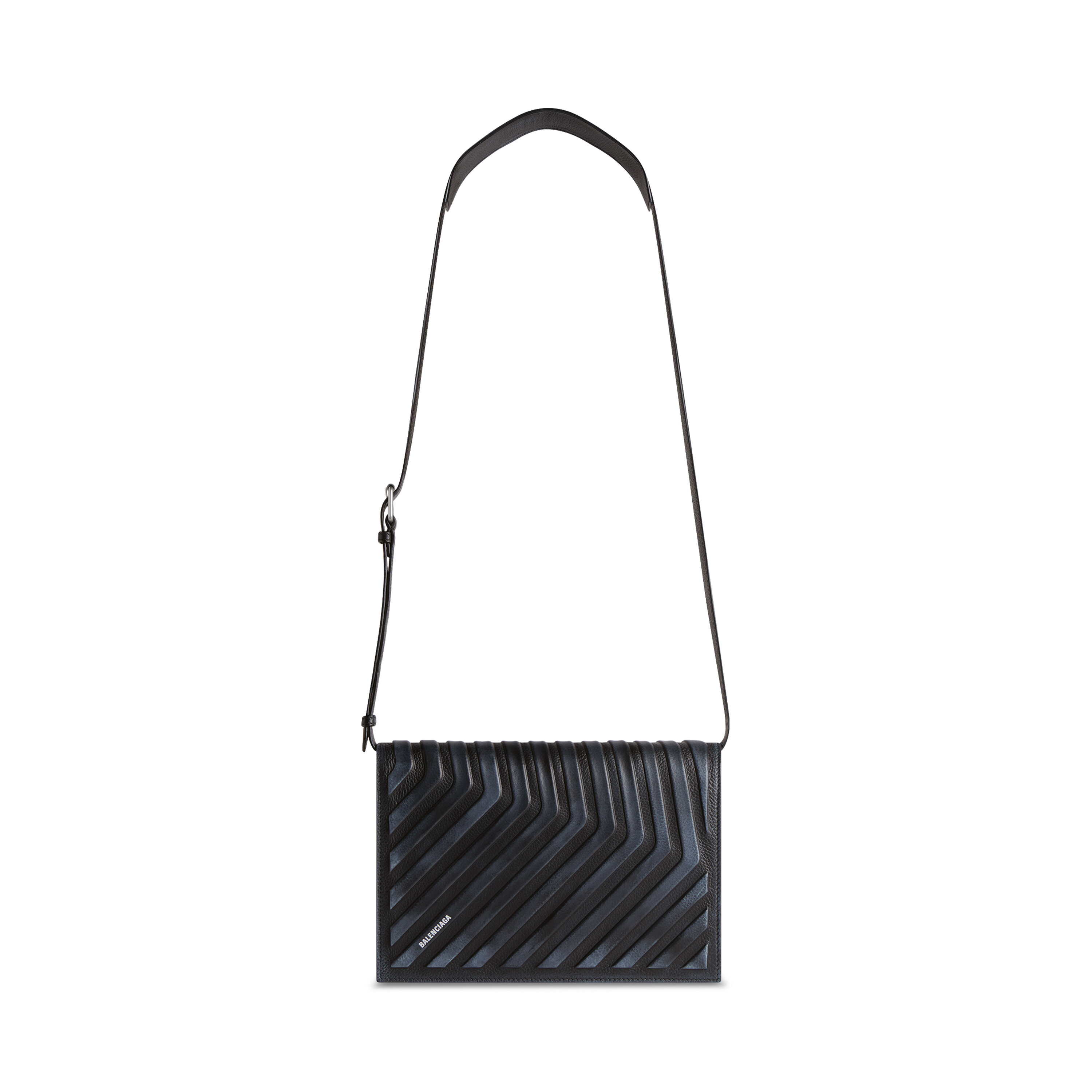 car flap bag with strap dirty effect