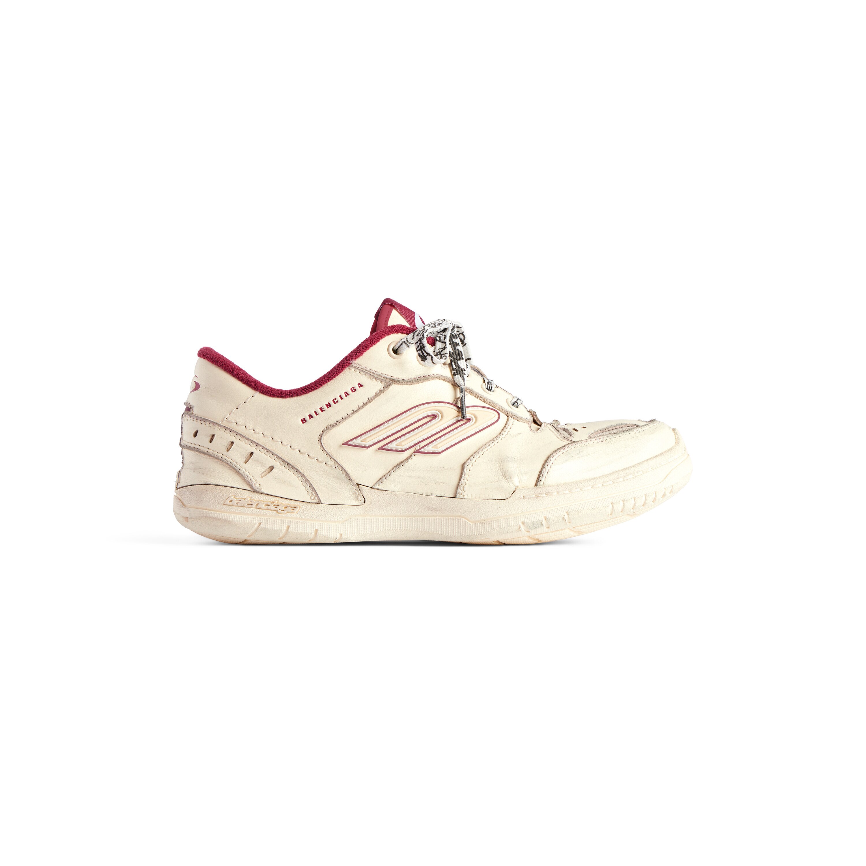 都会的 バレンシアガ スニーカー HAMPTONS 3B ウォーンアウト風 ホワイト の ウィメンズ Hamptons ミディアム Worn-Out