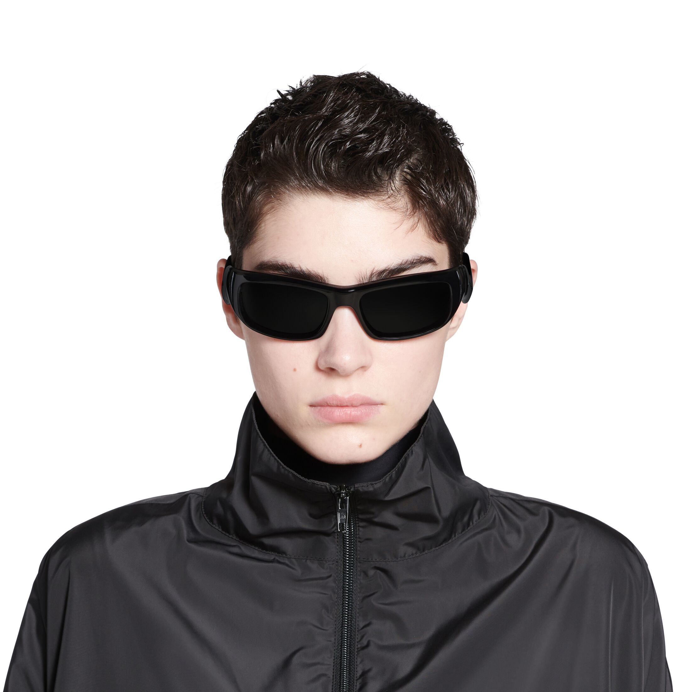 Hamptons Rectangle Sunglasses in Black Balenciaga US