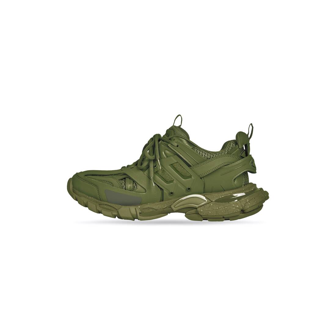 Men's Track Trainers Recycled Sole in Dark Green | Balenciaga United Kingdom EN - Image 4