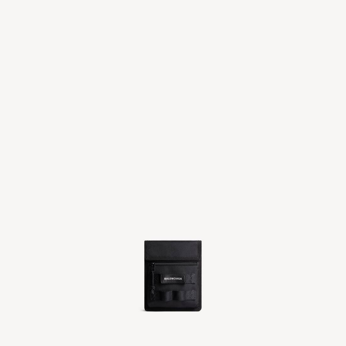 발렌시아가 남성 블랙 스트랩이 있는 아미 스몰 파우치 7816642BKPI1000