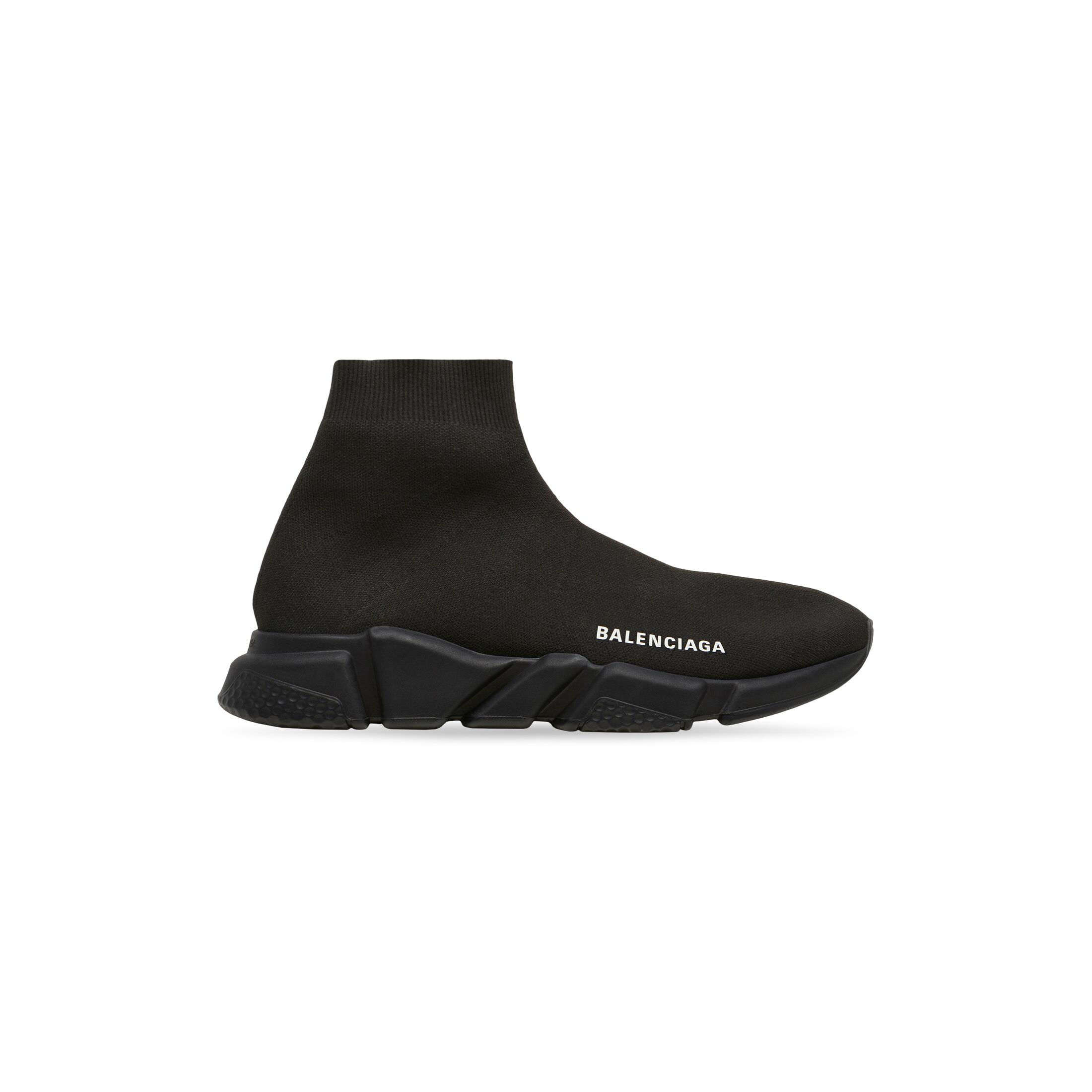 Men's Speed Recycled Knit Sneaker in Black | Balenciaga US