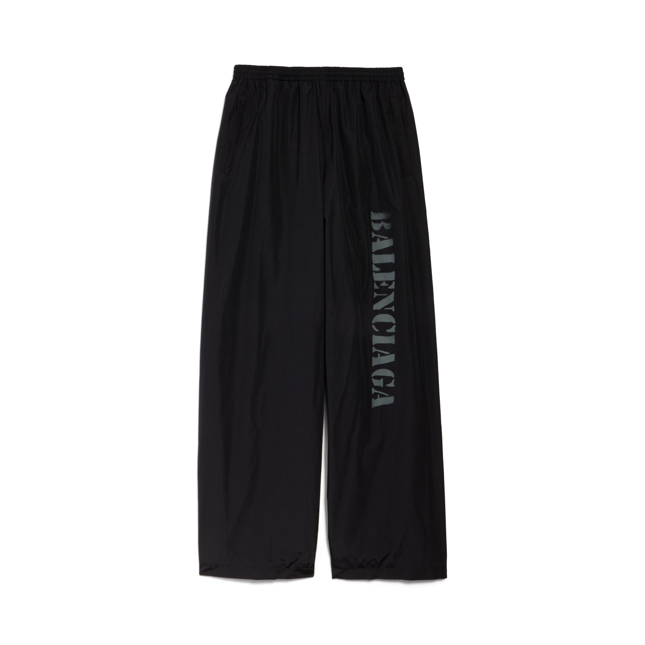 Balenciaga Stencil Type Tracksuit Pants - Black - Man - XXS - Cotton & Polyamide