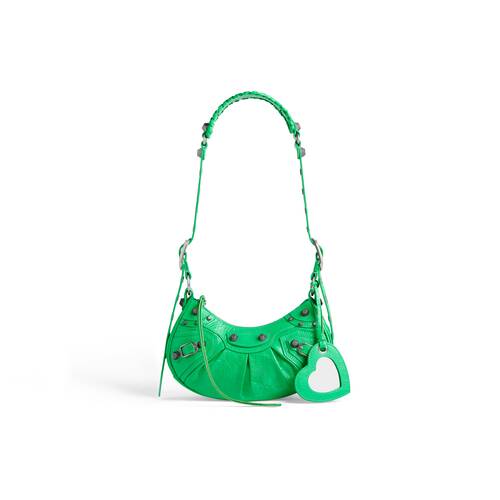 Women's Le Cagole Xs Shoulder Bag in Green | Balenciaga US
