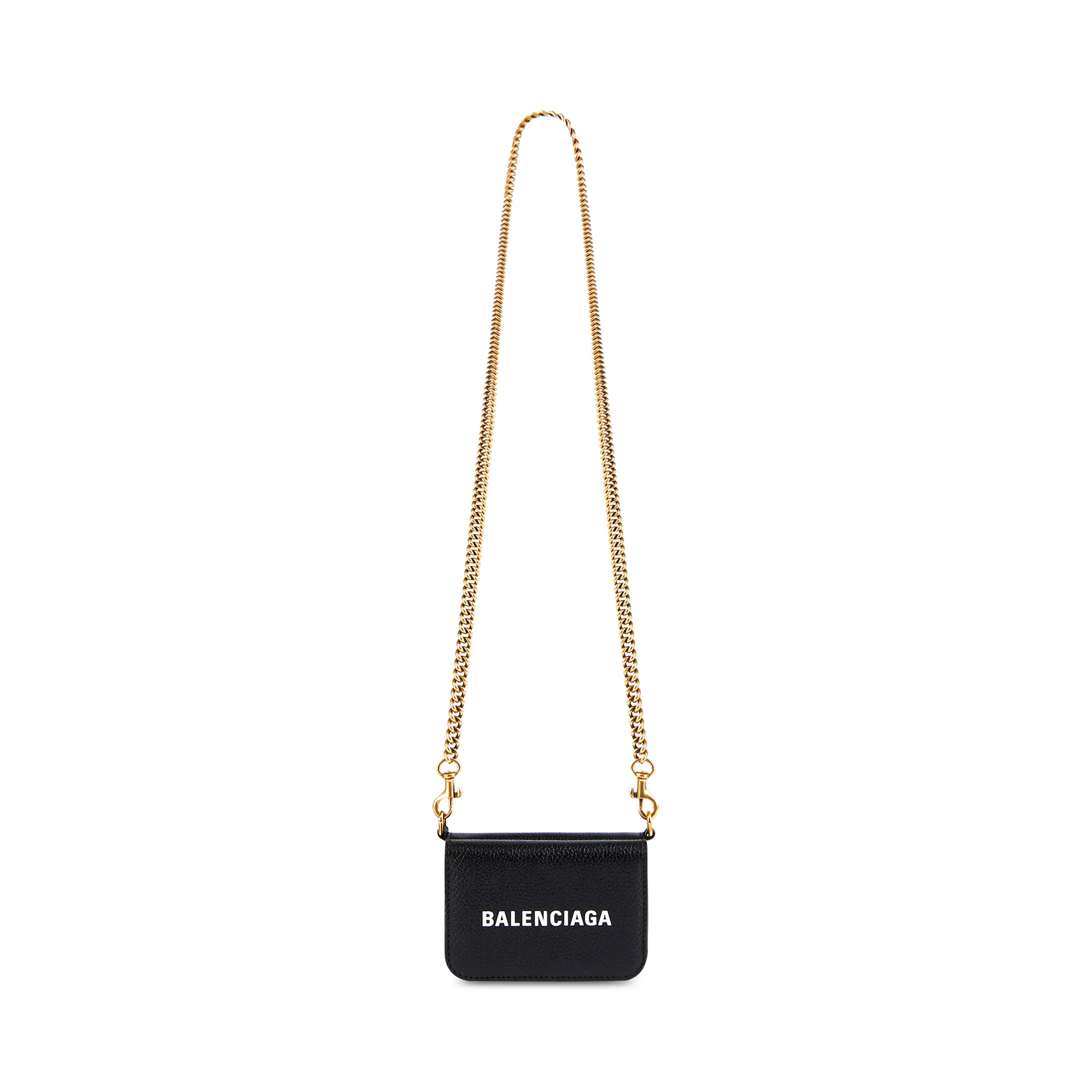 Balenciaga Cash Mini Wallet on Chain - Black - - Calfskin