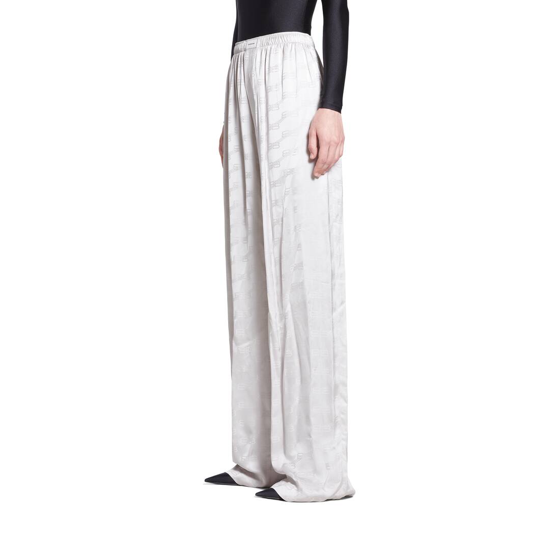 Balenciaga Bb Monogram Pyjama Pants - Woman Pants Beige Fr - 34
