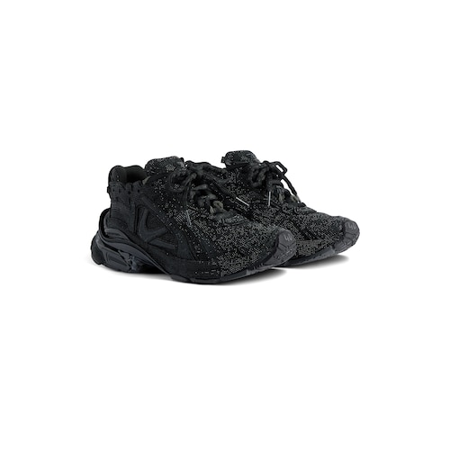 runner sneaker with rhinestones