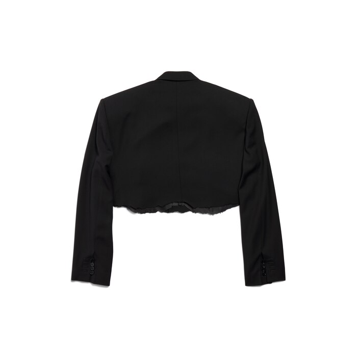 컷 오프 싱글 브레스트 재킷