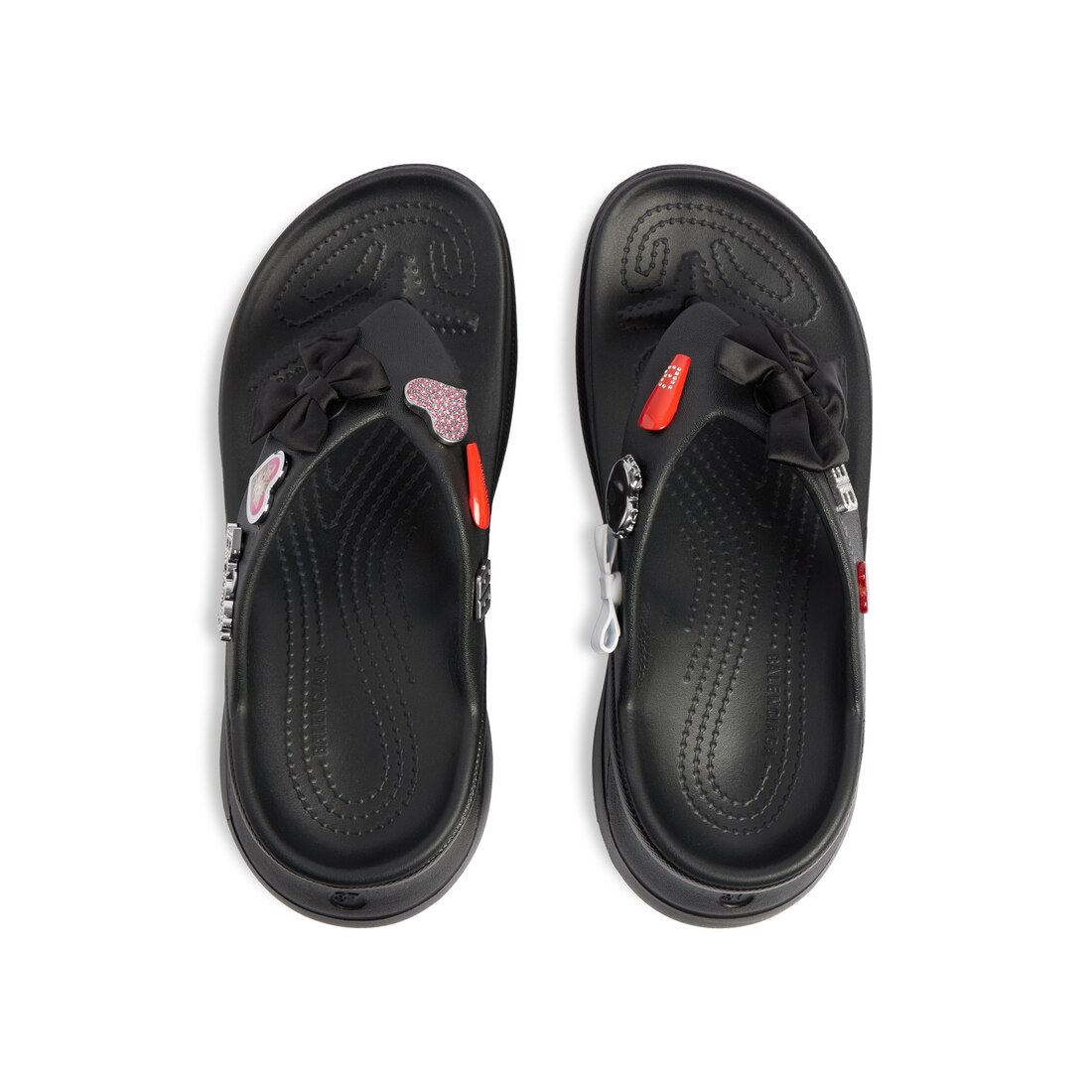 Women's Crocs™ Thong Jibbitz™ in Black | Balenciaga US