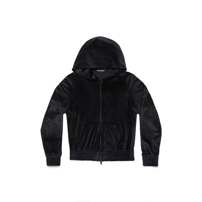 bb paris strass zip-up hoodie fitted