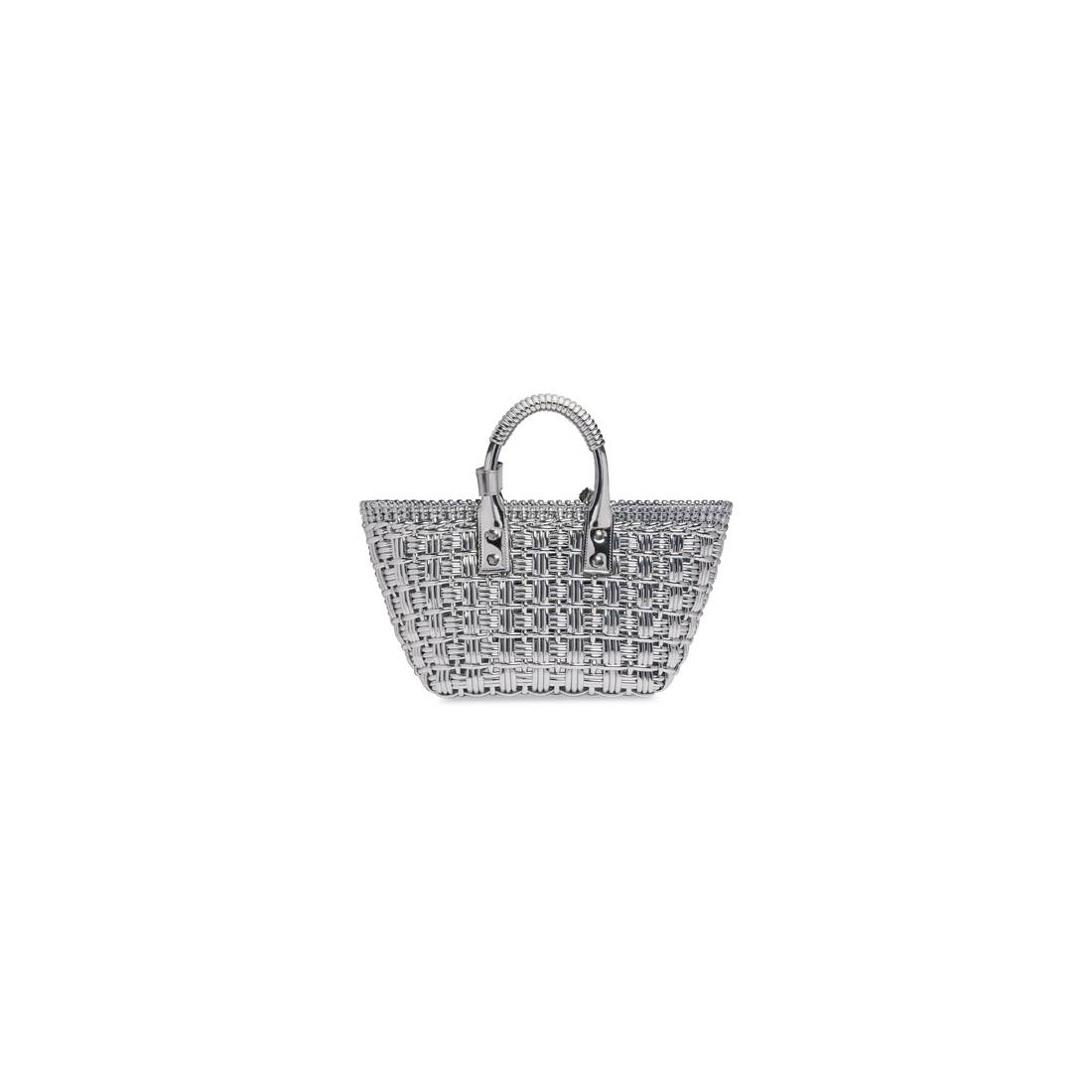Women's Bistro Xs Basket With Strap In Mirror Fabric in Silver 