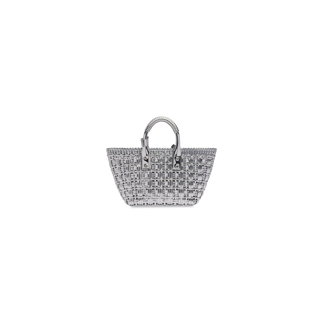 Women's Bistro Xs Basket With Strap In Mirror Fabric in Silver