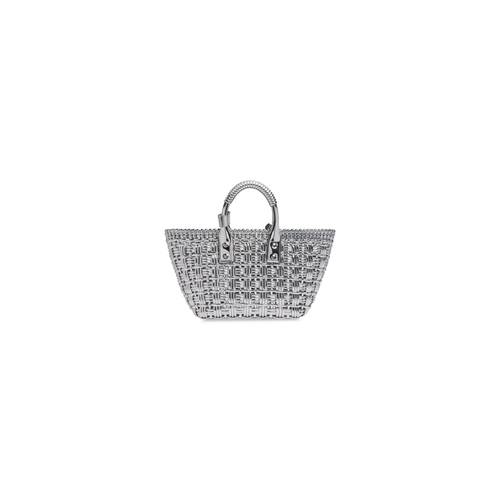 bistro xs basket with strap in mirror fabric