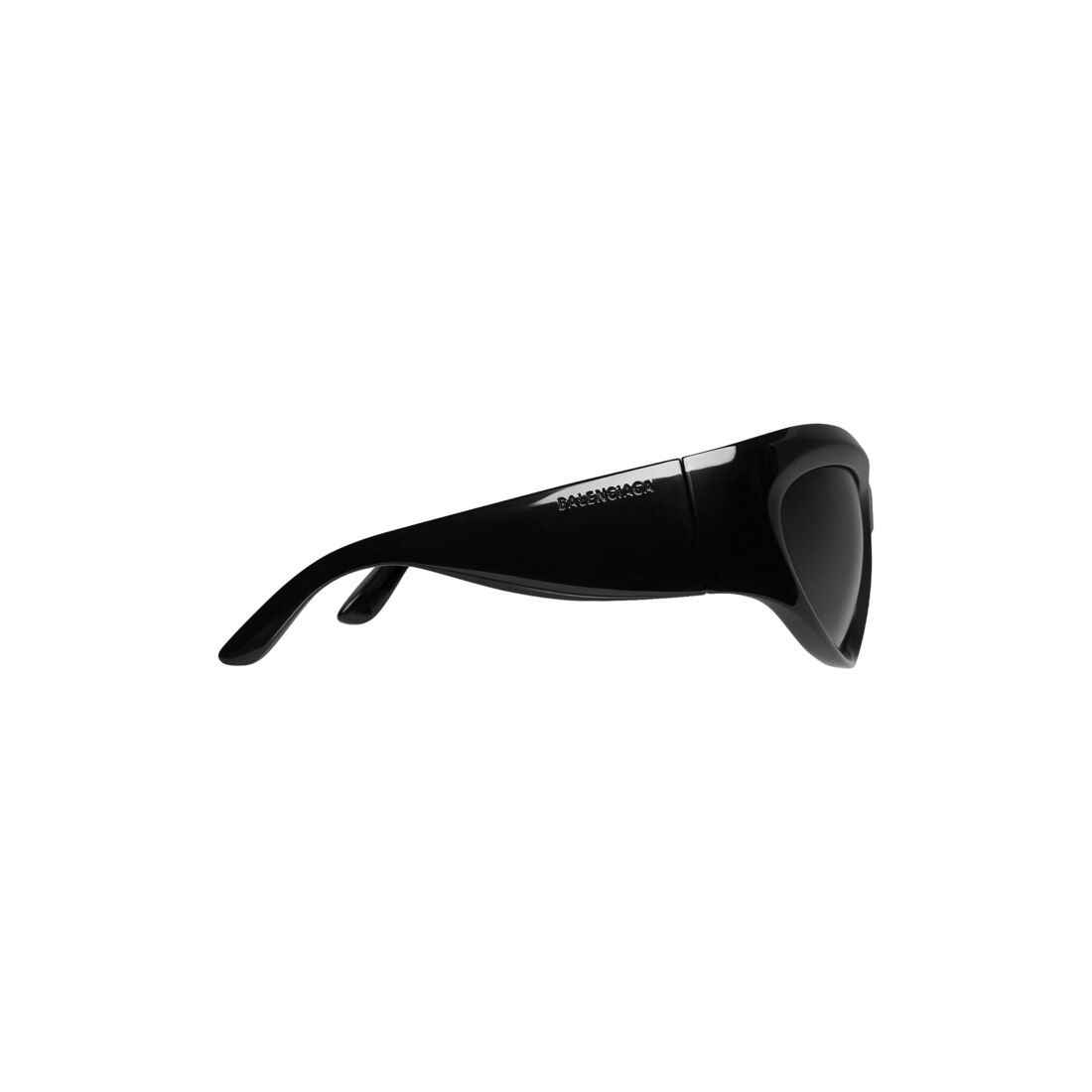 Balenciaga bold wrap around black sunglasses