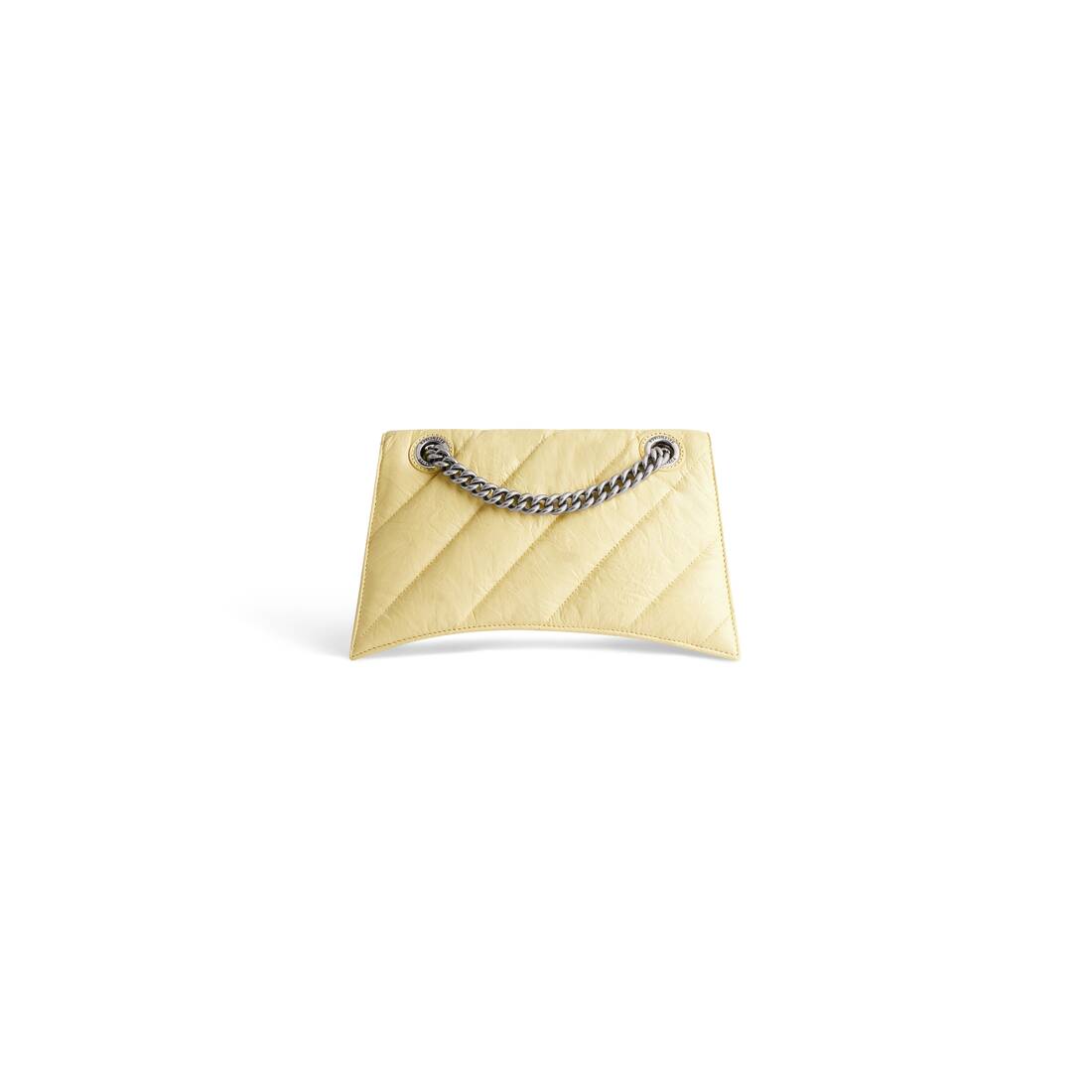 Crush Kleine Tasche Mit Kette Und Steppung f&uuml;r Damen in Hellgelb | Balenciaga Deutschland DE - Image 3