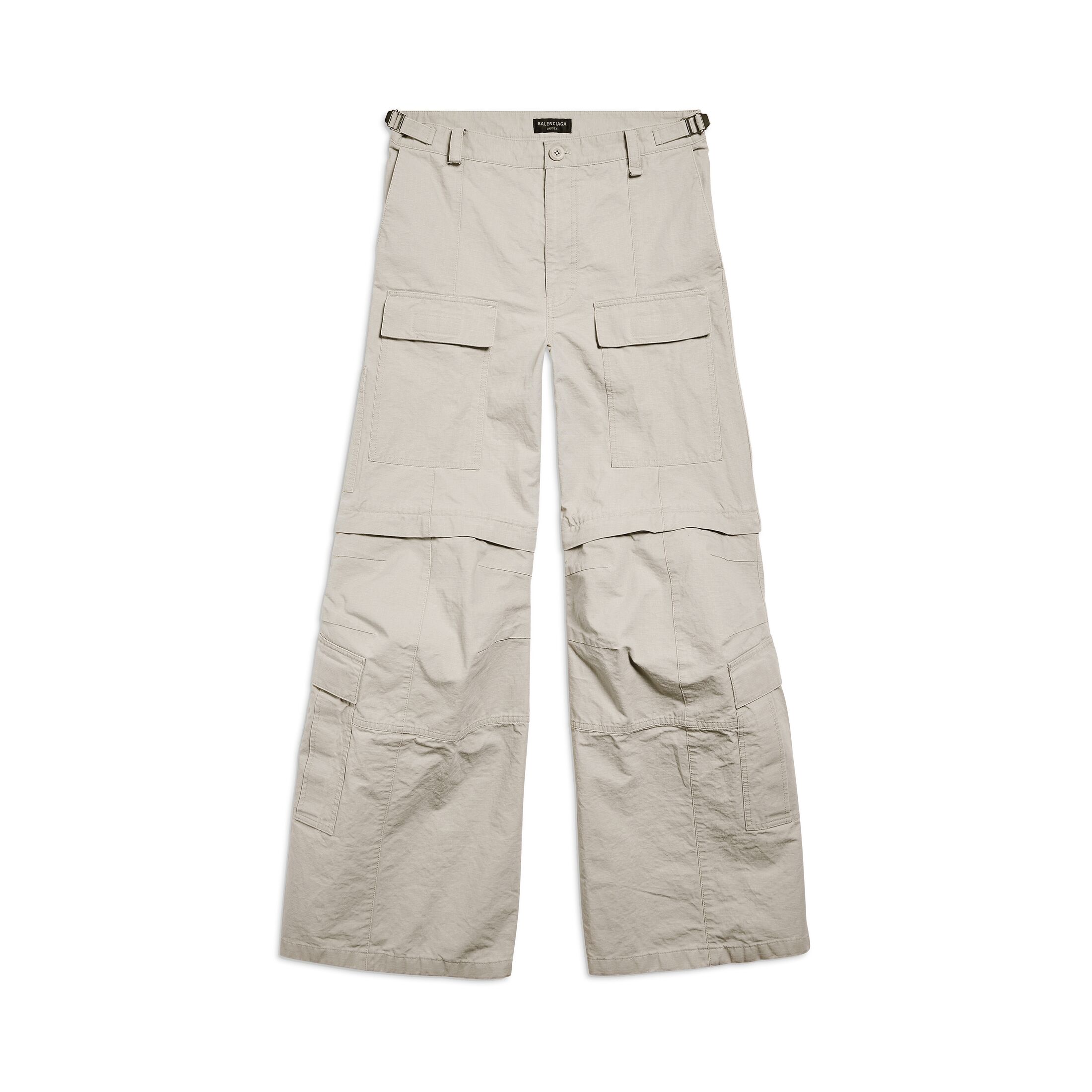 Balenciaga Flared Cargo Trousers - Beige - Men's - - Cotton