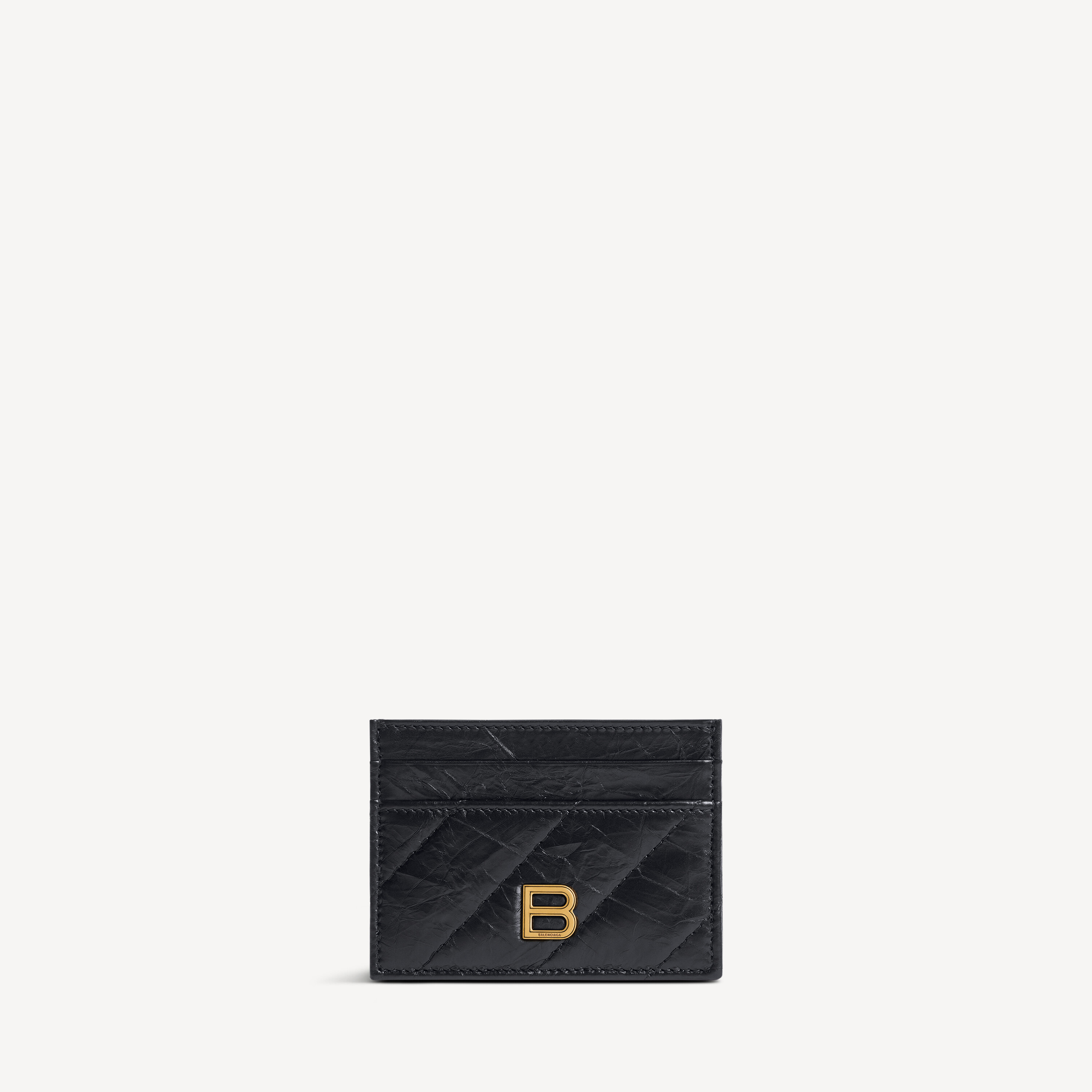 Women's Crush Card Holder Quilted in Black