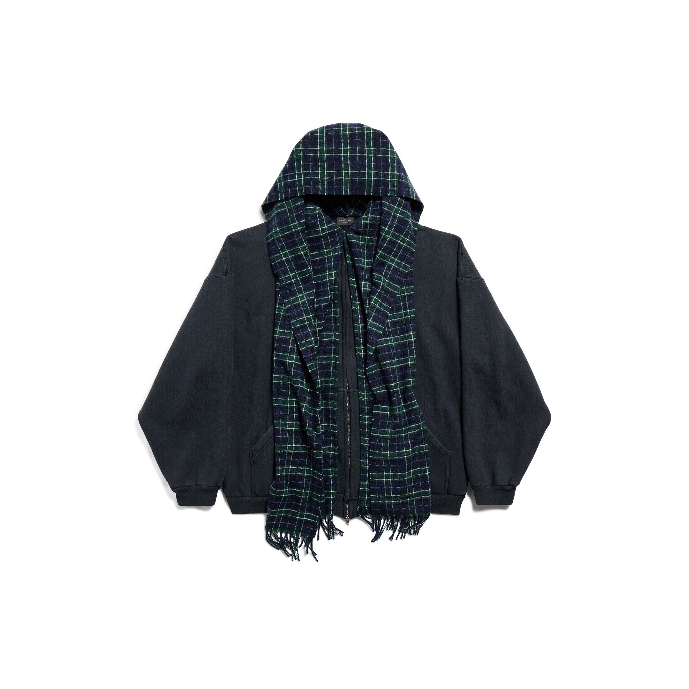 Balenciaga Unity Sports Icon Scarf Zip-Up Hoodie Oversized - Blue - Men's - - Cotton & Elastane