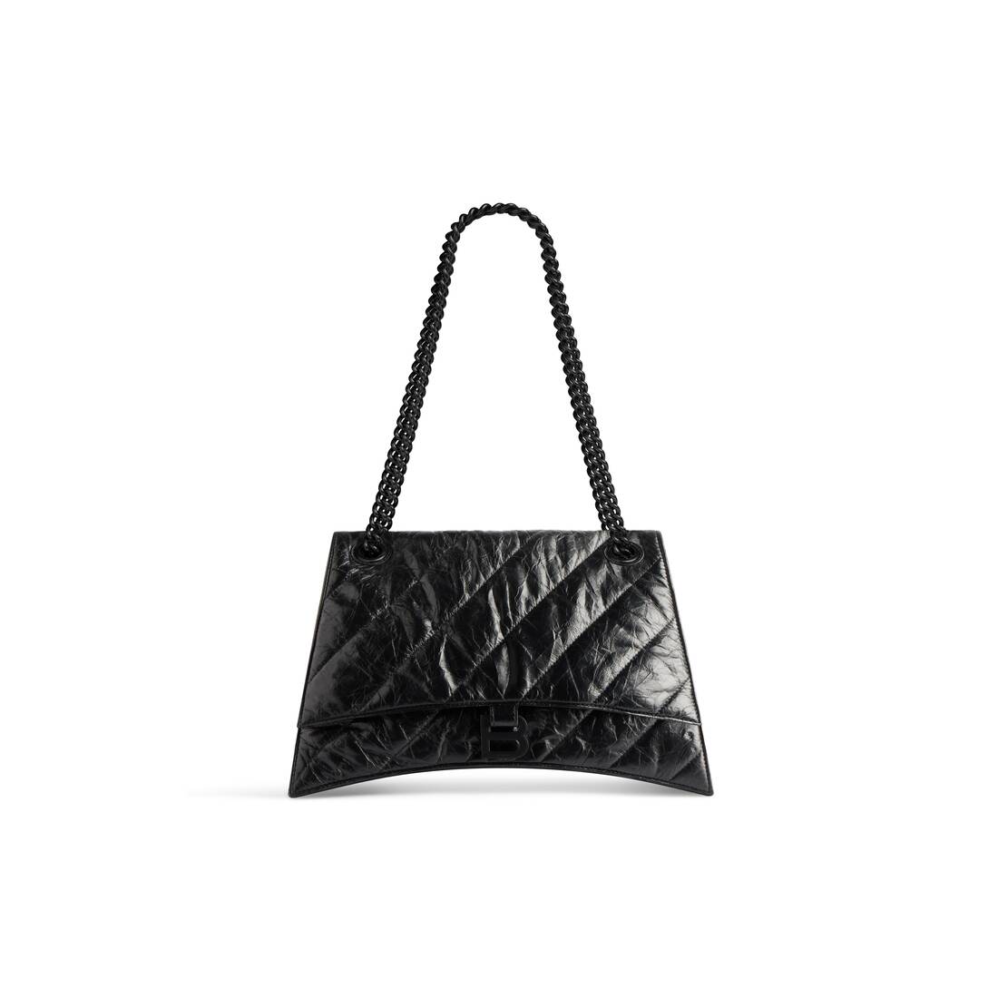 Dan catalogus Viool Women's Crush Medium Chain Bag Quilted in Black | Balenciaga NL