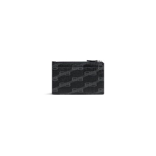 signature large long coin and card holder bb monogram coated canvas