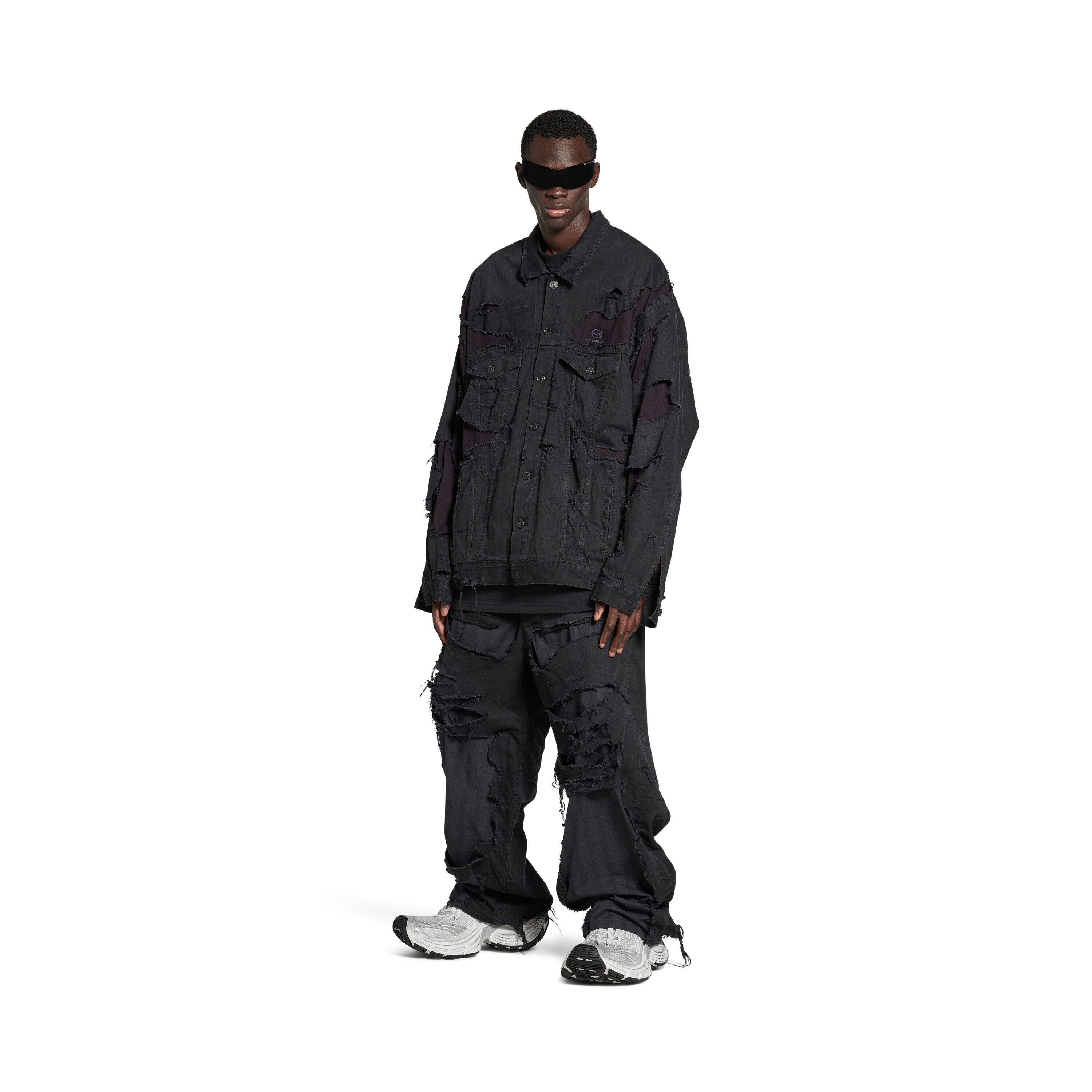 Unity Sports Icon Patchwork Jacket in Black | Balenciaga US Unity Sports Icon Patchwork Jacket in Black | Balenciaga US