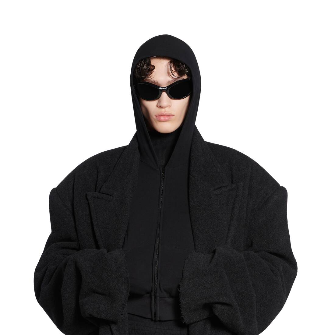 Men's Maxi Coat in Black | Balenciaga US