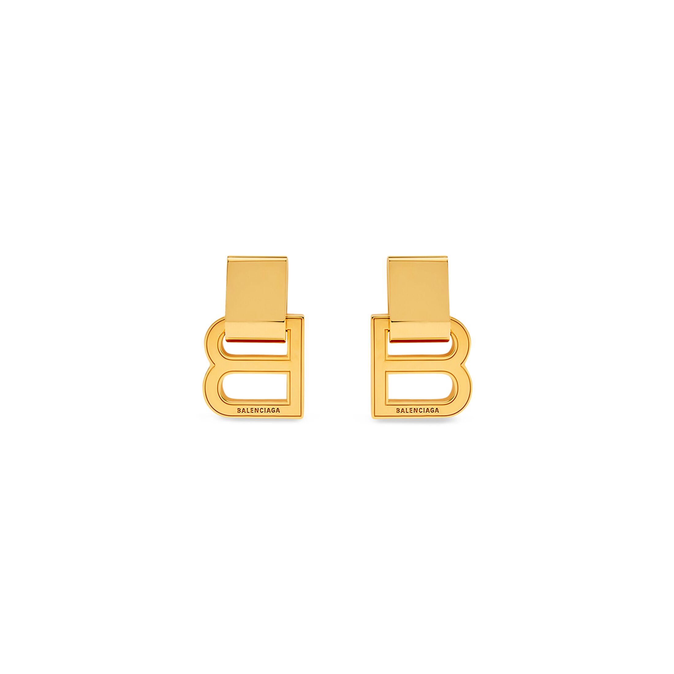 Balenciaga Hourglass Earrings - Gold - Woman - Brass
