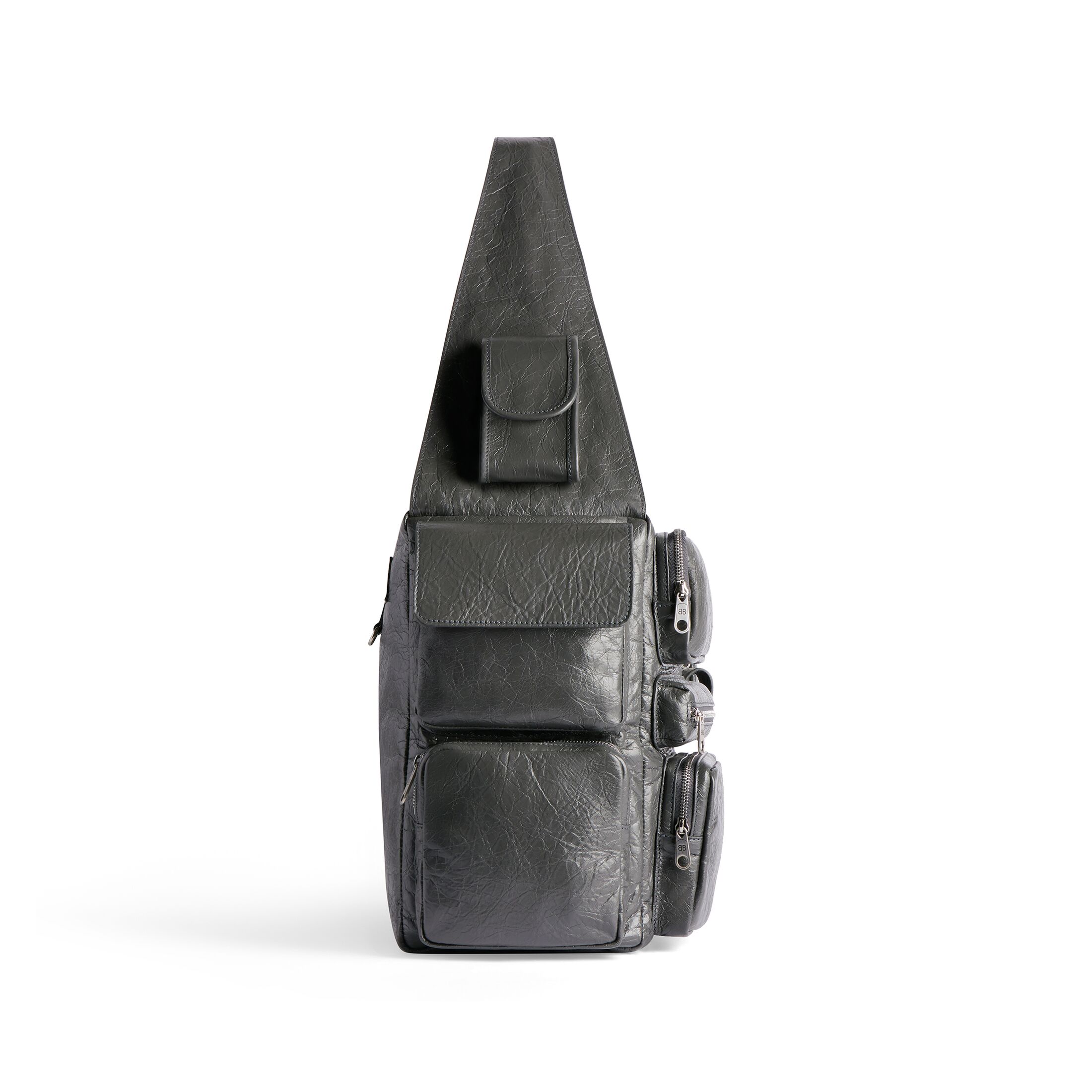 Men's Superbusy Large Sling Bag in Dark Grey | Balenciaga US