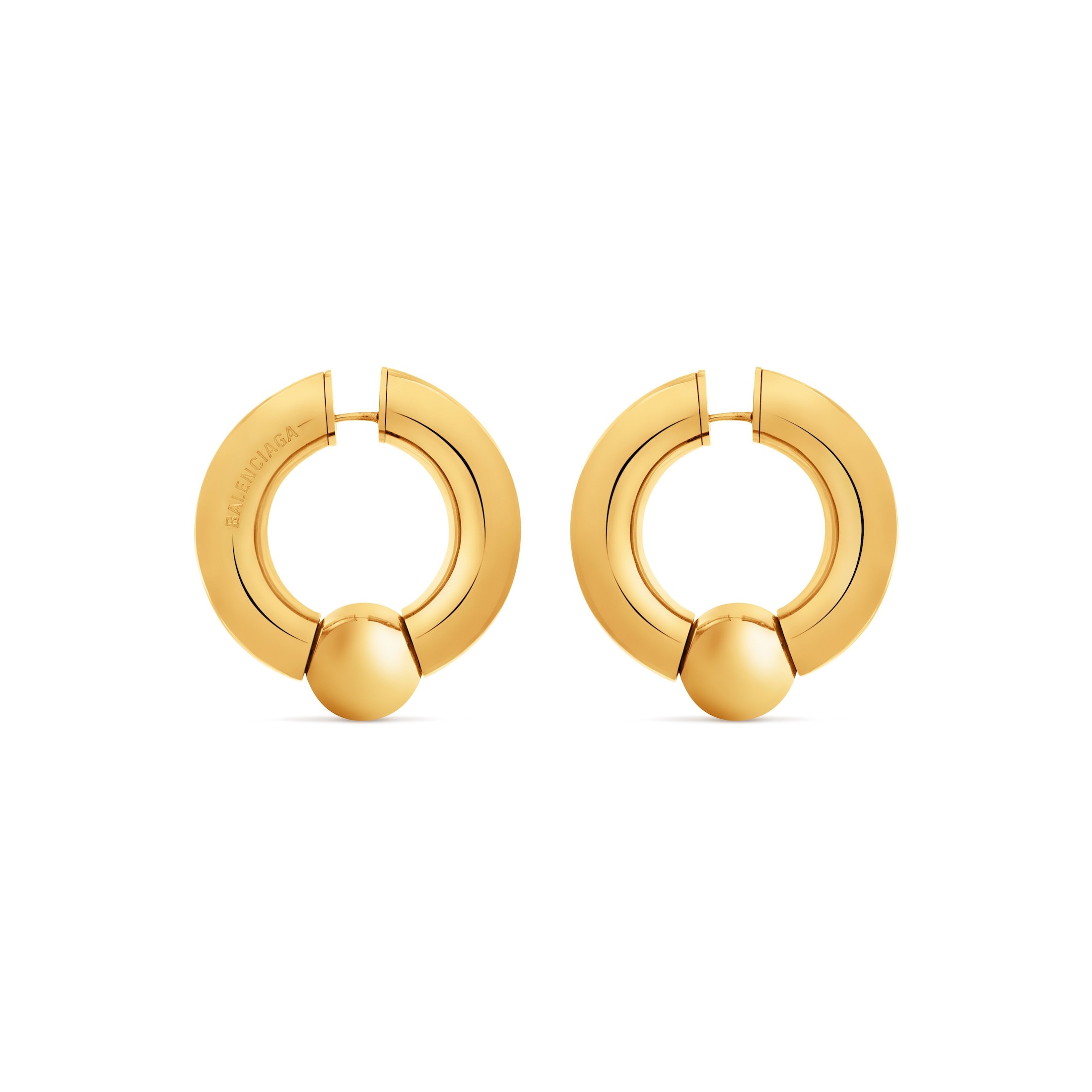 Balenciaga Mega Earrings - Gold - Woman - Brass