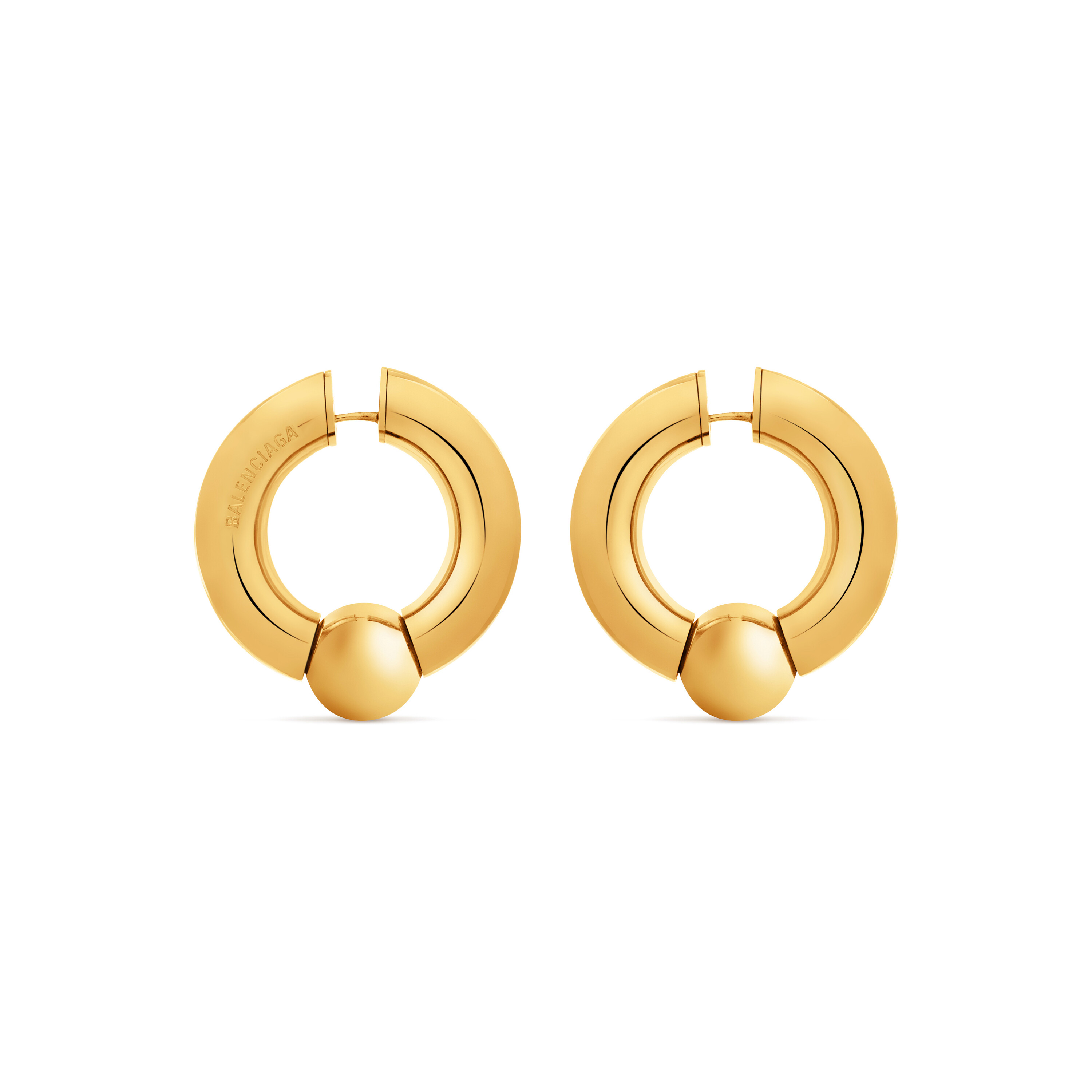 BALENCIAGA XL gold-tone earrings