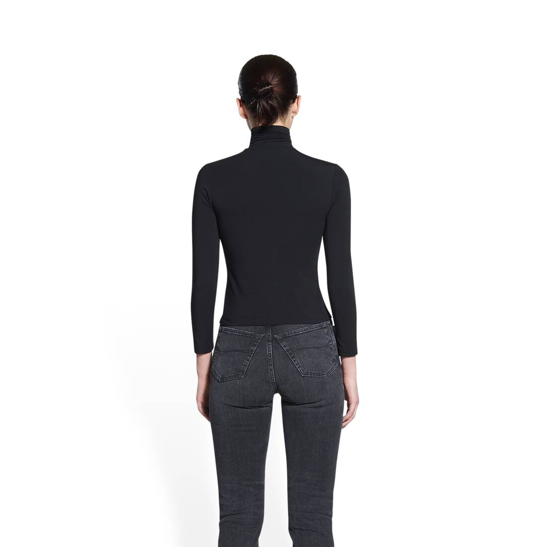 Women's Fitted Turtleneck in Black 