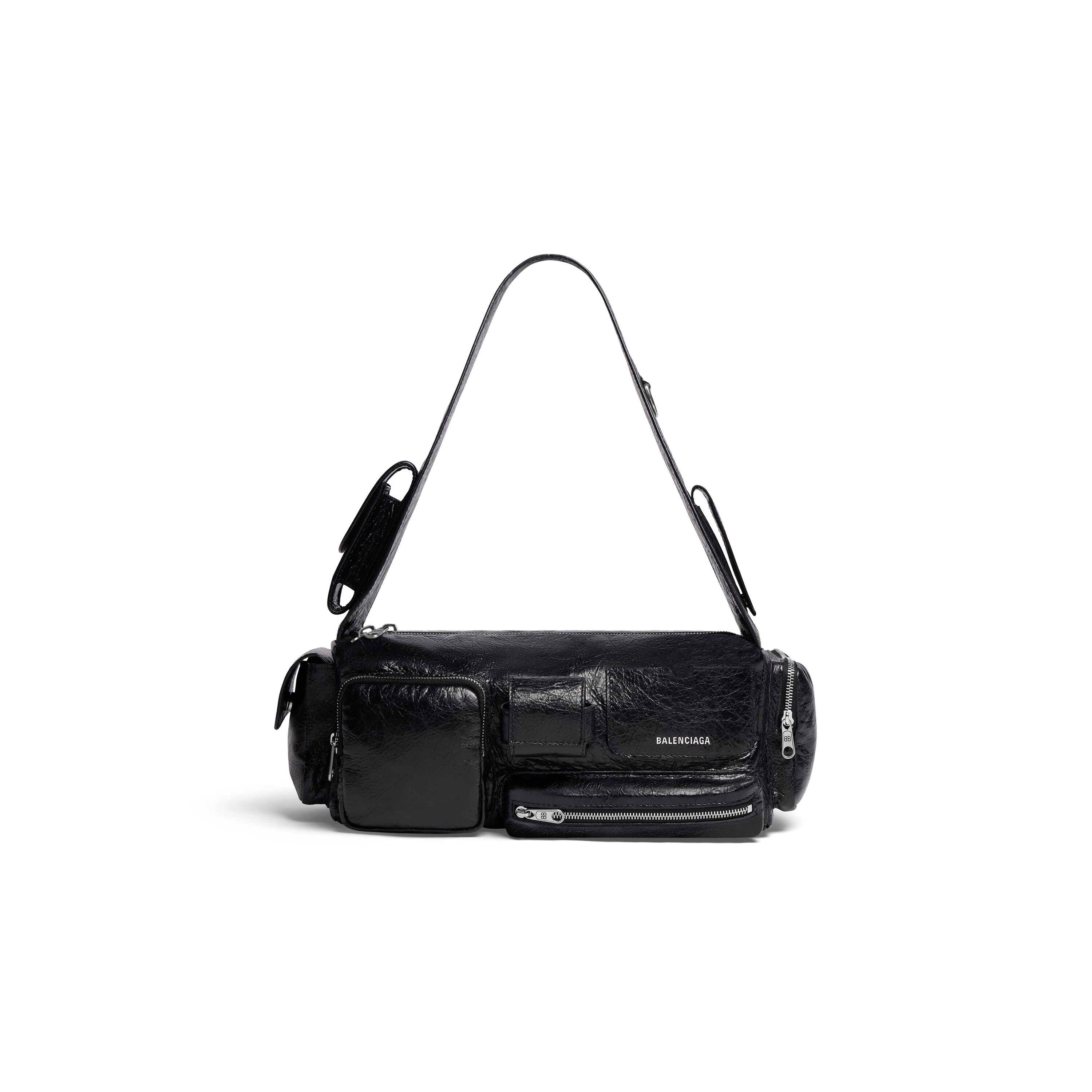 Men s Superbusy Small Sling Bag in Black Balenciaga CA