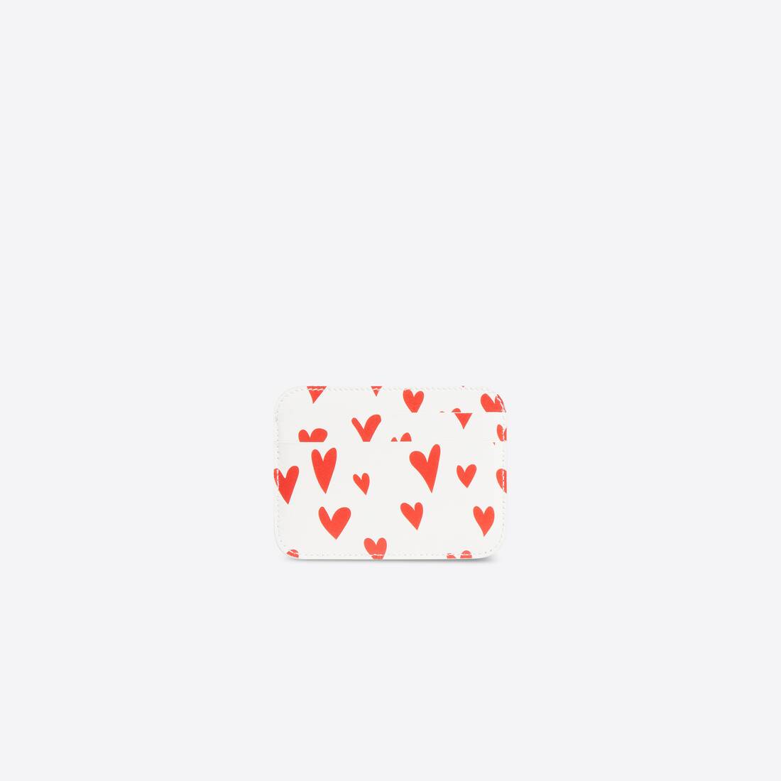 valentine's day 22 cash kartenetui aus glänzendem, glattem kalbsleder mit heart-print
