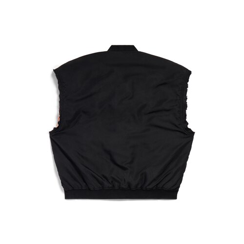sleeveless bomber