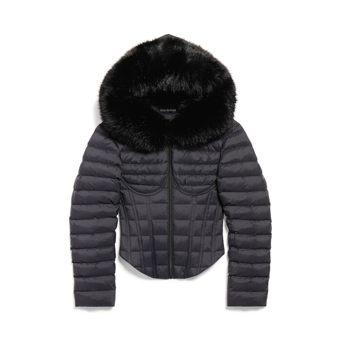 アウターその他 BALENCIAGA Women Outer 772968TPU041000 Black Buy Balenciaga women black oversize logo down jacket for