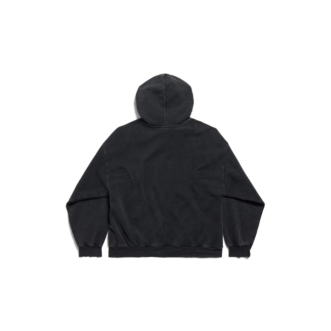 【BALENCIAGA】NANO BB HOODIE ミディアムフィット Men's Nano Bb Hoodie Medium Fit in Black Faded | Balenciaga US