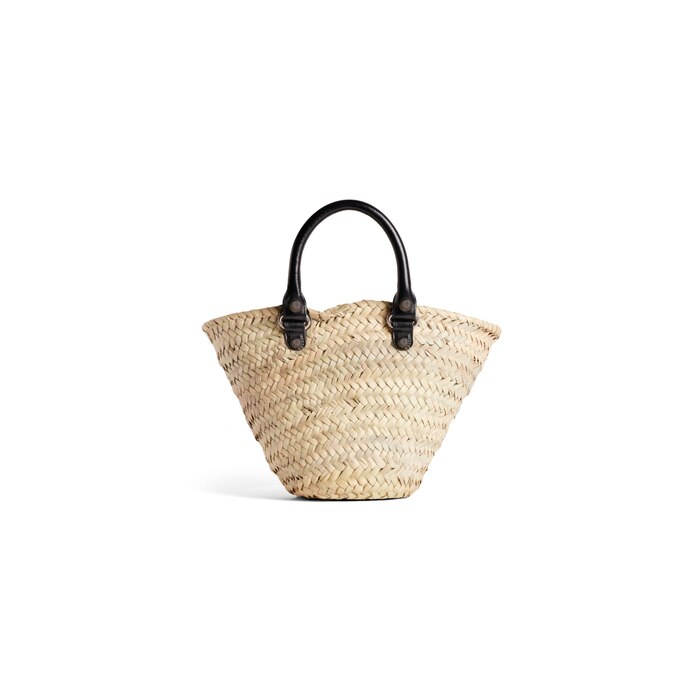 Women's Le Cagole Small Basket in Beige/black | Balenciaga US