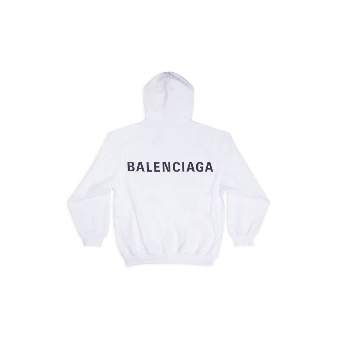 BALENCIAGA Classical White Sweatshirt With Logo  Smallsfashion