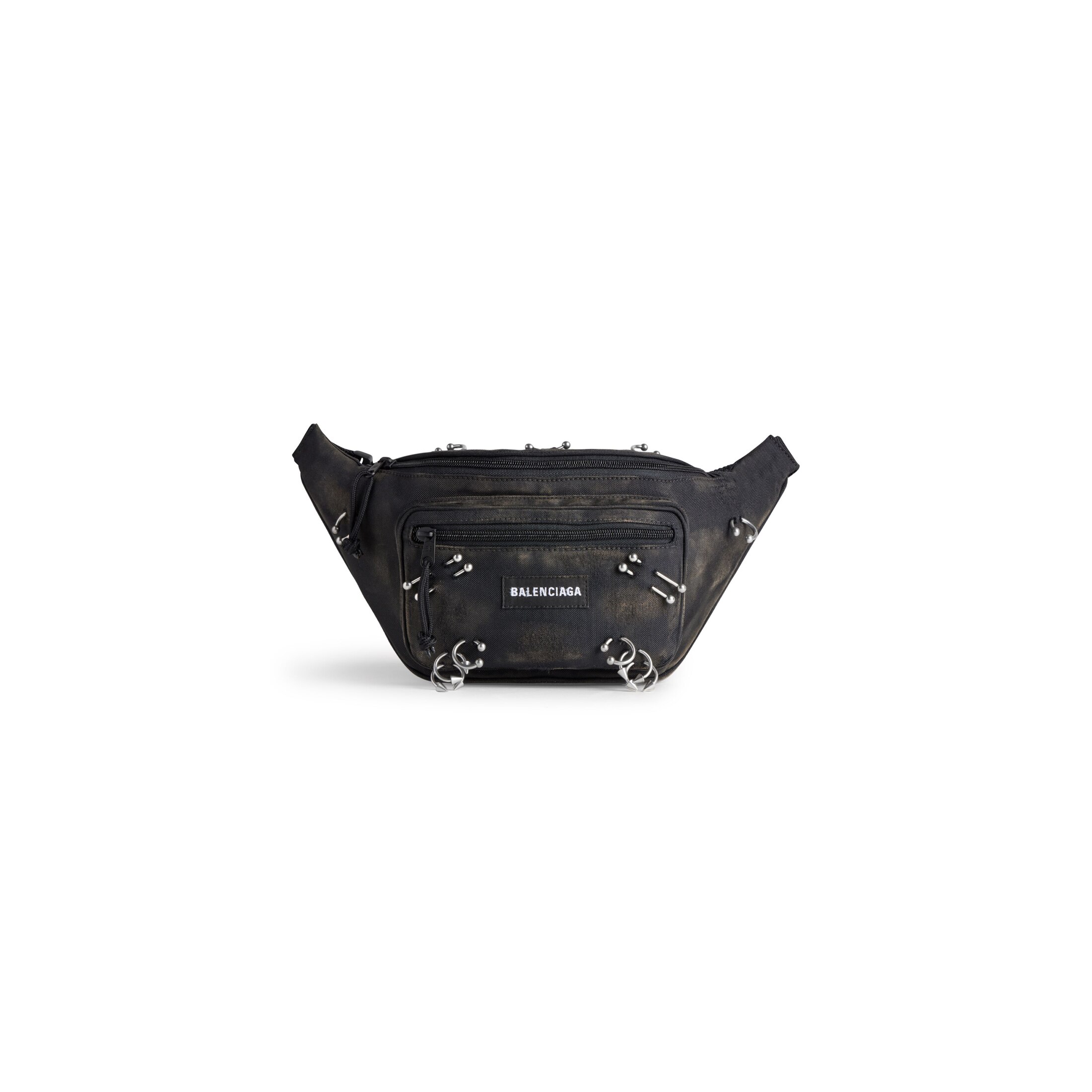 Balenciaga Explorer Beltpack With Piercings - Black - Man - Polyamide, Polyester