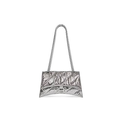 crush small chain bag metallized quilted 