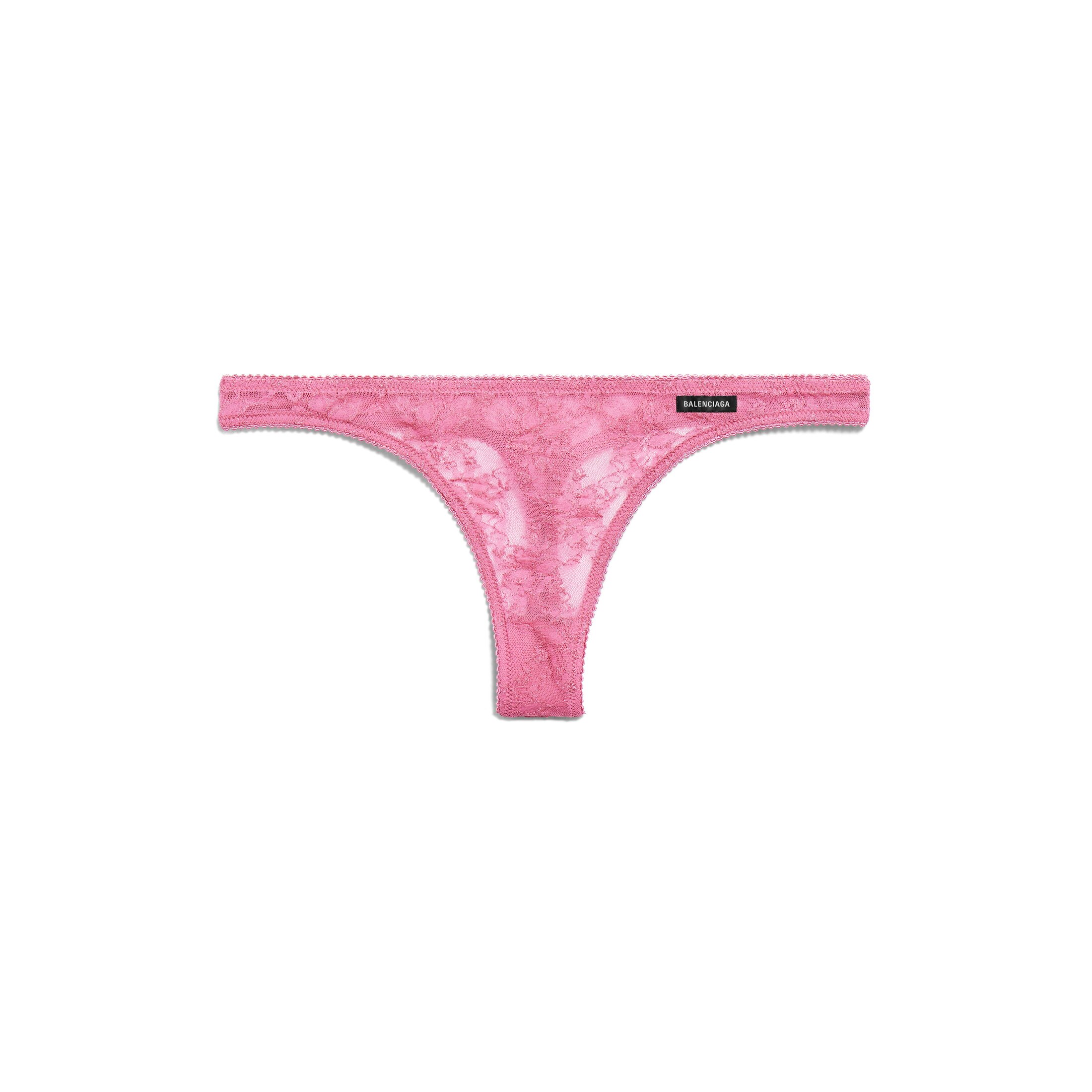 Balenciaga Lace Thong - Pink - Women's - - Polyamide