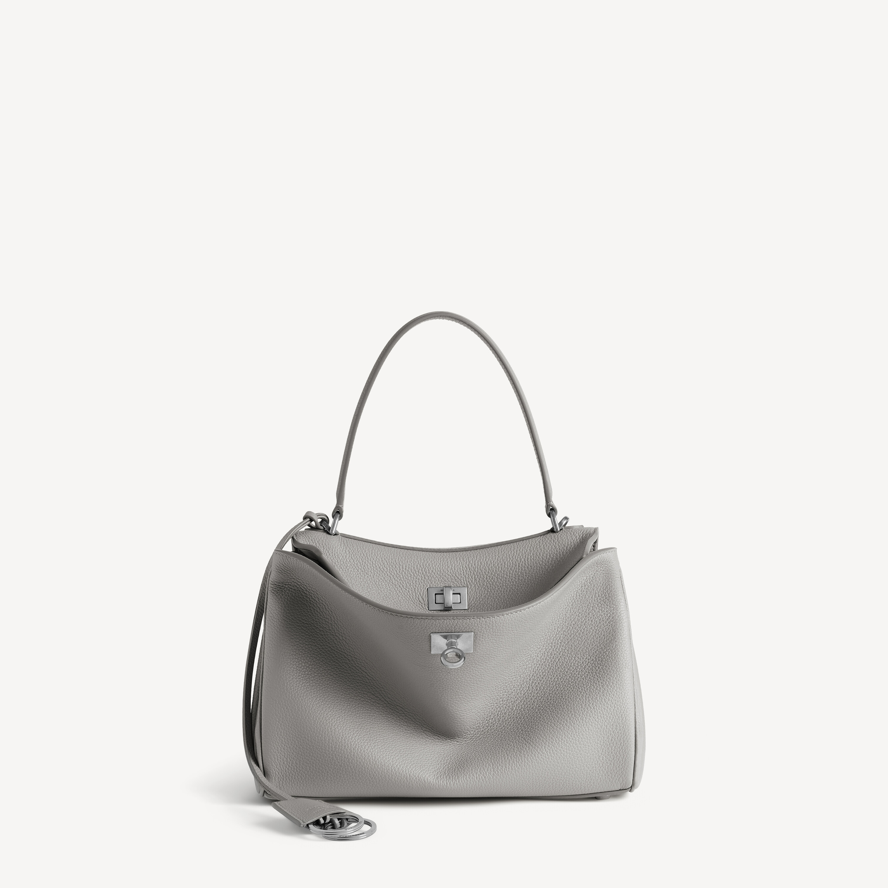 Women's Rodeo Handbag Small Grained Calfskin in Balenciaga Grey