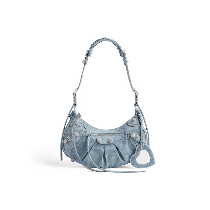 le cagole schultertasche klein mit strasssteinen