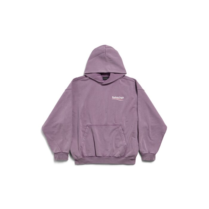 Balenciaga Back Hoodie Medium Fit in Purple grey Balenciaga US