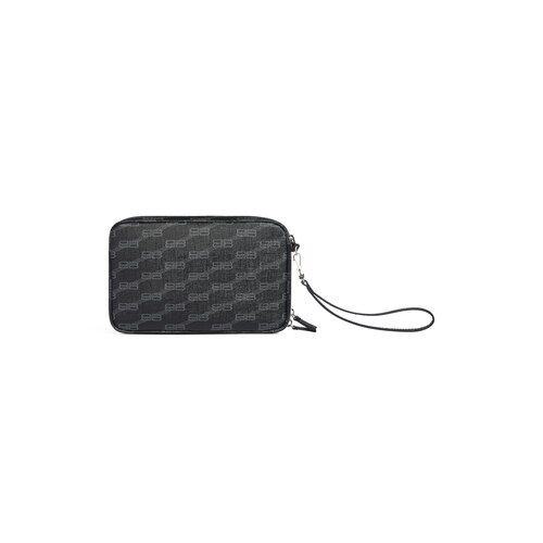 signature pouch with handle bb monogram coated canvas 